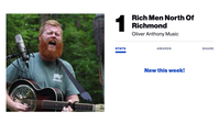 Ein Screenshot der Billboard-Seite mit Oliver Anthony auf Platz 1 der US-Charts Bild: billboard.com/charts/hot-100/