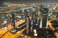 Dubai Nachtluftbild