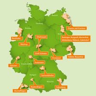 Lage der untersuchten Ortschaften
Quelle: (Grafik: BMEL/design.idee, büro_für_gestaltung, Erfurt) (idw)