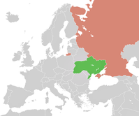 Lage der Ukraine und Lage Russlands mit der russischen Krim