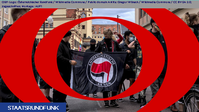 Bild: ORF-Logo: Österreichischer Rundfunk / Wikimedia Commons / Public domain Antifa: Gregor Wünsch / Wikimedia Commons / CC BY-SA 2.0; zugeschnitten; Montage: AUF1  / Eigenes Werk