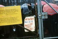 Demonstration gegen die Stationierung von Mittelstreckenraketen in Westdeutschland im Dezember 1982