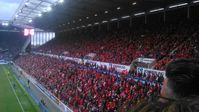 Blick in die Südtribüne der Opel Arena, März 2017