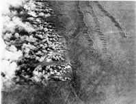 Luftaufnahme eines deutschen Gasangriffs (1916)