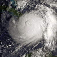 Hurrikan Matthew am 4. Oktober über Haiti