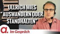 Bild: SS Video: "Im Gespräch: Ullrich Mies (“Auswandern oder Standhalten: Politisches Exil oder Widerstand?”)" (https://tube4.apolut.net/w/rWmy9g5ibqsGvjZkfKSbr7) / Eigenes Werk