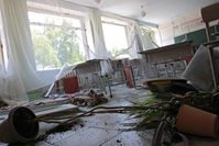 Vom nächtlichen Beschuss betroffen war auch die Mittelschule Nr. 8 von Makejewka (05.07.23)Bild: Sergei Awerin / RIA Nowosti / Sputnik