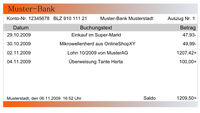 Kontoauszug (Symbolbild)