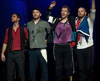 Guy Berryman, Jonny Buckland, Chris Martin, Will Champion (v.l.n.r., 2008) Bild: Karl Axon from Liverpool, England / de.wikipedi.org