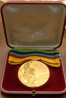 Goldmedaille für die Olympischen Spiele 1980 in Moskau. Bild: RIA Novosti archive, image #159218 / Vladimir Vyatkin / CC-BY-SA 3.0