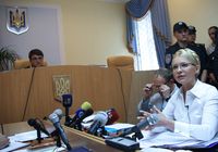 Julija Tymoschenko im Verhandlungssaal (2011)