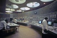 Archivbild: Schalttafel des Energieblocks Nr. 1 des Kernkraftwerks SüdUkraine. Bild: Andrew / Sputnik