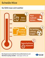 Schwüler Hitze: So fühlt man sich wohler - Fünf Tipps / Bild: BGW.