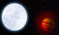 Künstlerische Darstellung des heißen Sterns KELT-9 und seines Planeten KELT-9b, einem heißen Jupiter. Quelle: Bild: MPIA (idw)