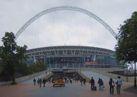 Das Wembley-Stadion (englisch Wembley Stadium) ist ein Stadion in Wembley, einem Teil des Londoner Stadtbezirks Brent. Das Stadion ist hauptsächlich auf Grund von Fußballspielen bekannt. Seit seinem Neubau (2003–2007) fasst das Stadion 90.000 Zuschauer und verfügt über einen charakteristischen 133 m hohen Bogen. Das Stadion ist nach dem Camp Nou in Barcelona das zweitgrößte Stadion Europas.