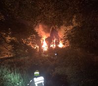 Brand eines Gartenhauses Bild: Feuerwehr