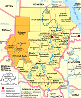 Politische Karte des Sudan (Region Darfur). Bild: Domenico-de-ga aus de.wikipedia.org
