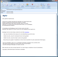 Screenshots einer aktuellen Phishing-Mail