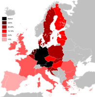 Kenntnisse der deutschen Sprache in den Ländern der Europäischen Union im Jahr 2006.