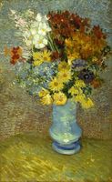 Vincent van Gogh (1853-1890): "Blumen in blauer Vase" (KM 107.055), Öl auf Leinwand, 61,5 x 38,5 cm, circa Juni 1887.
Quelle: Bild: Kröller-Müller-Museum (idw)