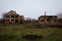 Zerstörte Wohnhäuser in Artjomowsk, Aufnahme vom 18. Dezember 2022 Bild: Anadolu Agency / Gettyimages.ru
