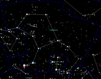 Die Position von Alpha Centauri am Sternenhimmel