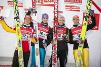 Das deutsche Team beim Weltcupsieg 2010 auf der Mühlenkopfschanze. Bild: Ski-Club Willingen