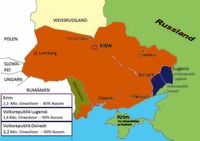 Die Volksrepublik Lugansk und die Volksrepublik Donezk (21.2.2022)
