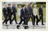 Die Staats- und Regierungschefs der G7 sowie der EU-Ratspräsident und die EU-Kommissionspräsidentin im Rahmen des G7-Gipfels in Hiroshima, Japan, am 19. Mai 2023.