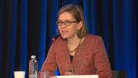 Fiona Scott Morton auf dem Forum des "Kaiser Permanente Institute for Health Policy" am 6. April 2018, Archivbild Bild:  Kaiser Permanente Institute for Health Policy