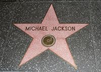 Der Stern von Michael Jackson auf dem Walk of Fame in Hollywood