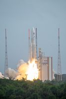 Erfolgreicher Start von JUICE mit einer Ariane 5 Rakete ab Kourou. ©ESA - M. Pédoussaut