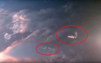 Bild: Screenshot Youtube Video "ISS camera filmed a strange encounter between two bizarre objects over our heads"