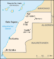 Karte der Westsahara