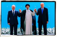 Russlands Präsident Putin traf sich am 19. Juli mit seinem iranischen und türkischen Amtskollegen in Teheran.