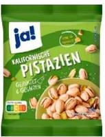 "Ja!" Pistazien geröstet & gesalzen, 250g via Rewe Supermarkt Bild: Eigenes Werk