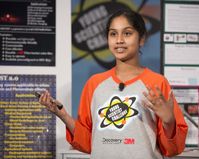Die 13-jährige Maanasa Mendu hat ein Gerät zur umweltfreundlichen Gewinnung von Energie entwickelt. Bild: "obs/3M Deutschland GmbH"