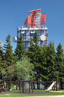 SRE-M-Weitbereichsradaranlage (En-route-Radar) der DFS auf dem Auersberg im Erzgebirge.