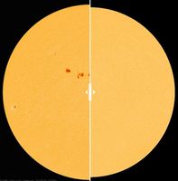 Bild: Before NASA/SDO/HMI After SDO