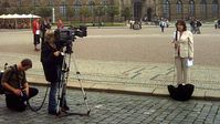 Fernsehreporterin der Deutschen Welle in Dresden