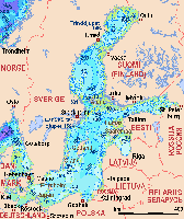 Wassertiefen der Ostsee in Metern