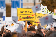 Kundgebung von Stuttgart-21-Befürwortern am 23. Oktober 2010