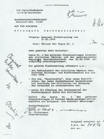 Einzig existierender Beleg der Kanzlerakte, angebl. Bestandteil eines geheimen Staatsvertrages von 1949