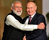 Narendra Modi und Wladimir Putin (2021)