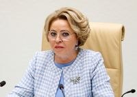 Walentina Matwijenko, die Vorsitzende des Föderationsrates Bild: Pressedienst des Föderationsrates / Sputnik