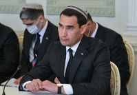 Der gewählte Präsident Serdar Berdimuhamedow am 30.04.2021 in Kasan