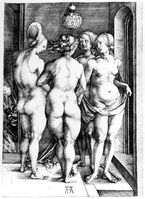 Albrecht Dürer 1491: Die vier Hexen (Symbolbild)