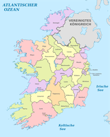 Irland mit politischen Provinzen