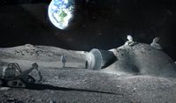 Bergbau auf dem Mond (Symbolbild)