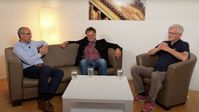 v.l.n.r. Rainer Rothfuß, Diether Dehm, Hermann Ploppa (2025) Bild: Screenshot Youtube